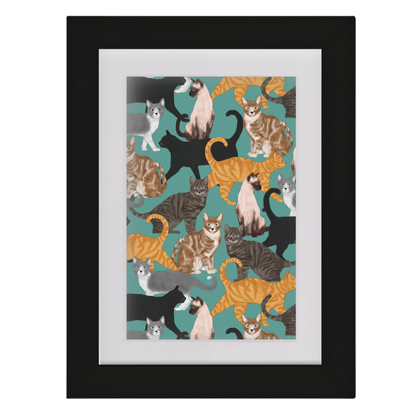Cats - Framed Mini Print
