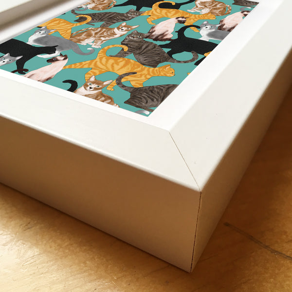 Cats - Framed Mini Print