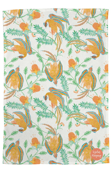 Emperor's Garden (Ivory) - Tea Towel