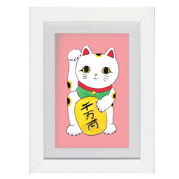 Maneki Neko - Framed Mini Print